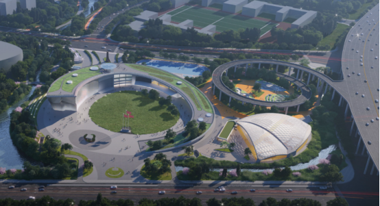 云顶国际匠造新地标 | 主体轮廓已现！直击眉山国际轮滑滑板中心建设现场