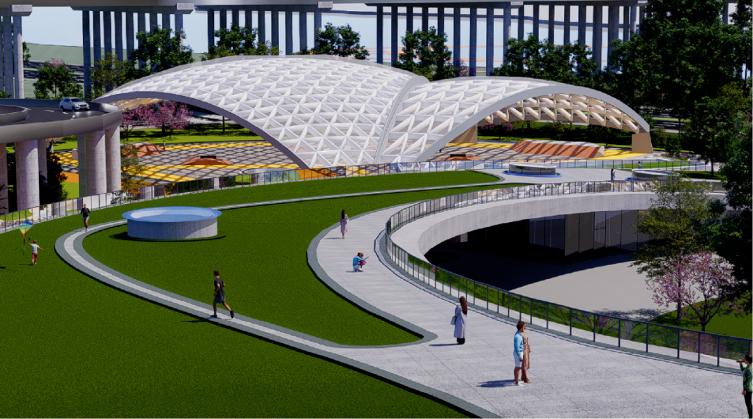 【云顶国际】膜结构安装正全力冲刺！眉山轮滑滑板中心建设全速推进ing